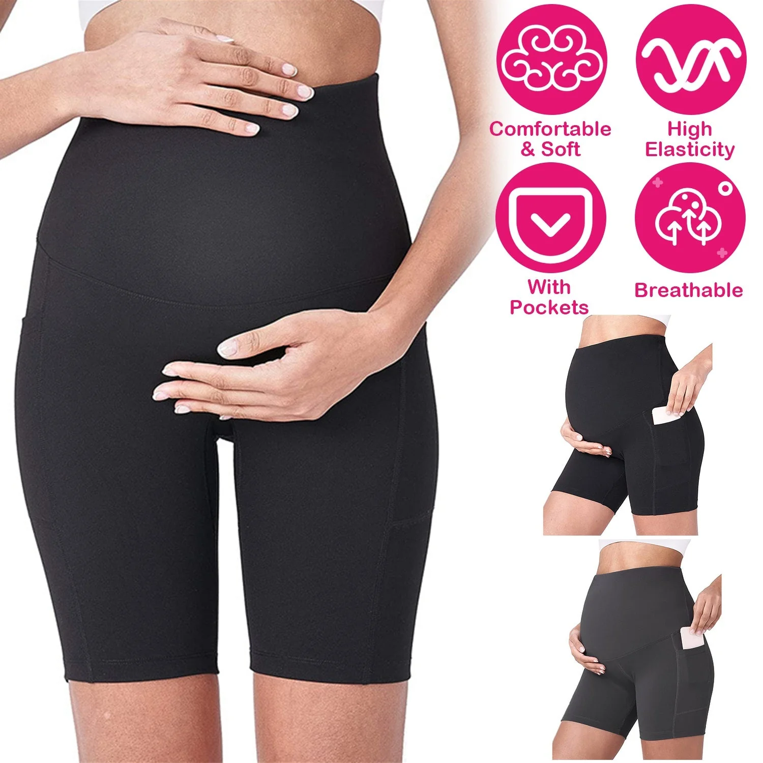 GBruno Women Maternity Shorts - Image 2