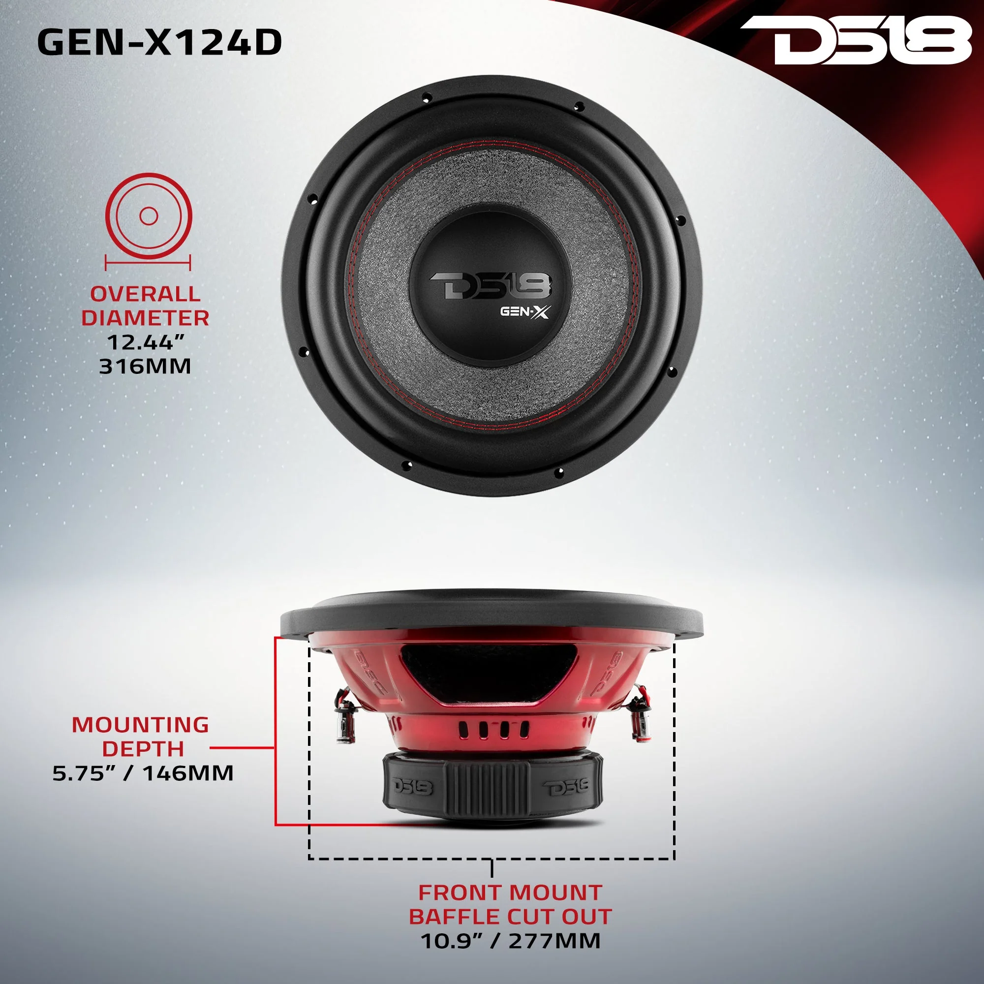 GEN-X 12" Subwoofer 450 Watts Rms DVC  4-Ohm - Image 6