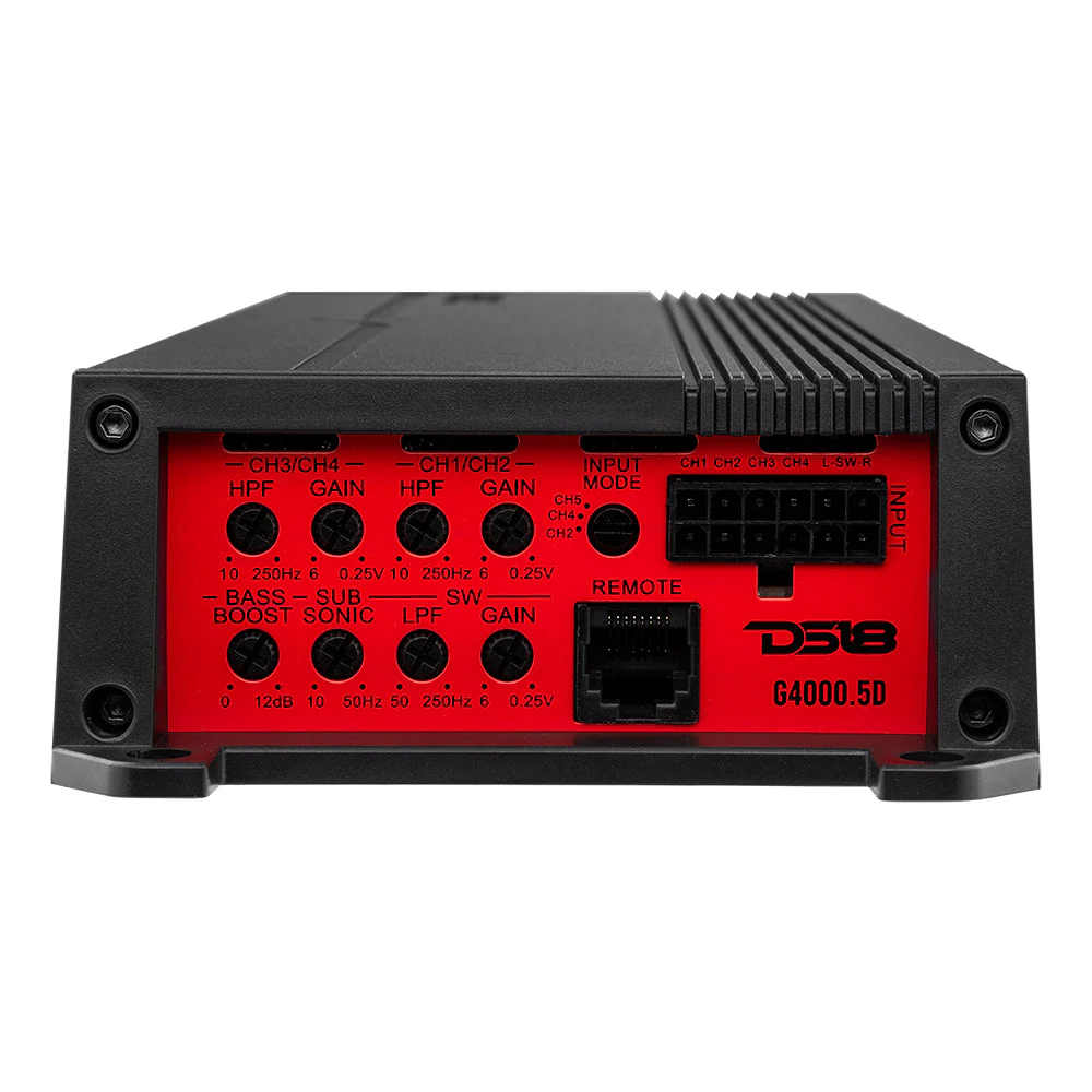 GEN-X 5-Channel Class D Amplifier | 4 x 130W RMS @ 4-Ohm + 1  x 900W RMS @ 1-Ohm - Image 4