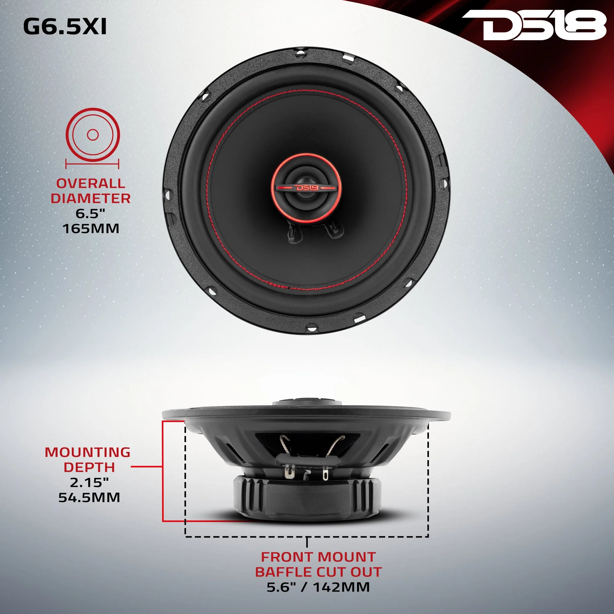 GEN-X 6.5" 2-Way Coaxial Speakers 50 Watts Rms 4-Ohm - Image 7