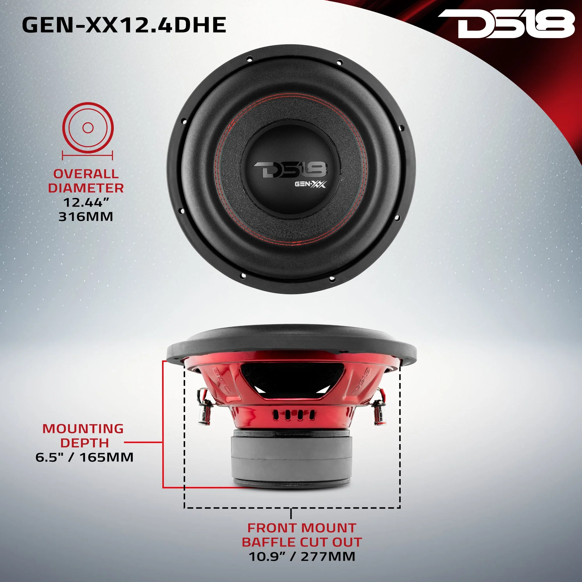 GEN-XX 12" High Excursion Subwoofer Double Stacked Magnets 600 Watts Rms DVC  4-Ohm - Image 6
