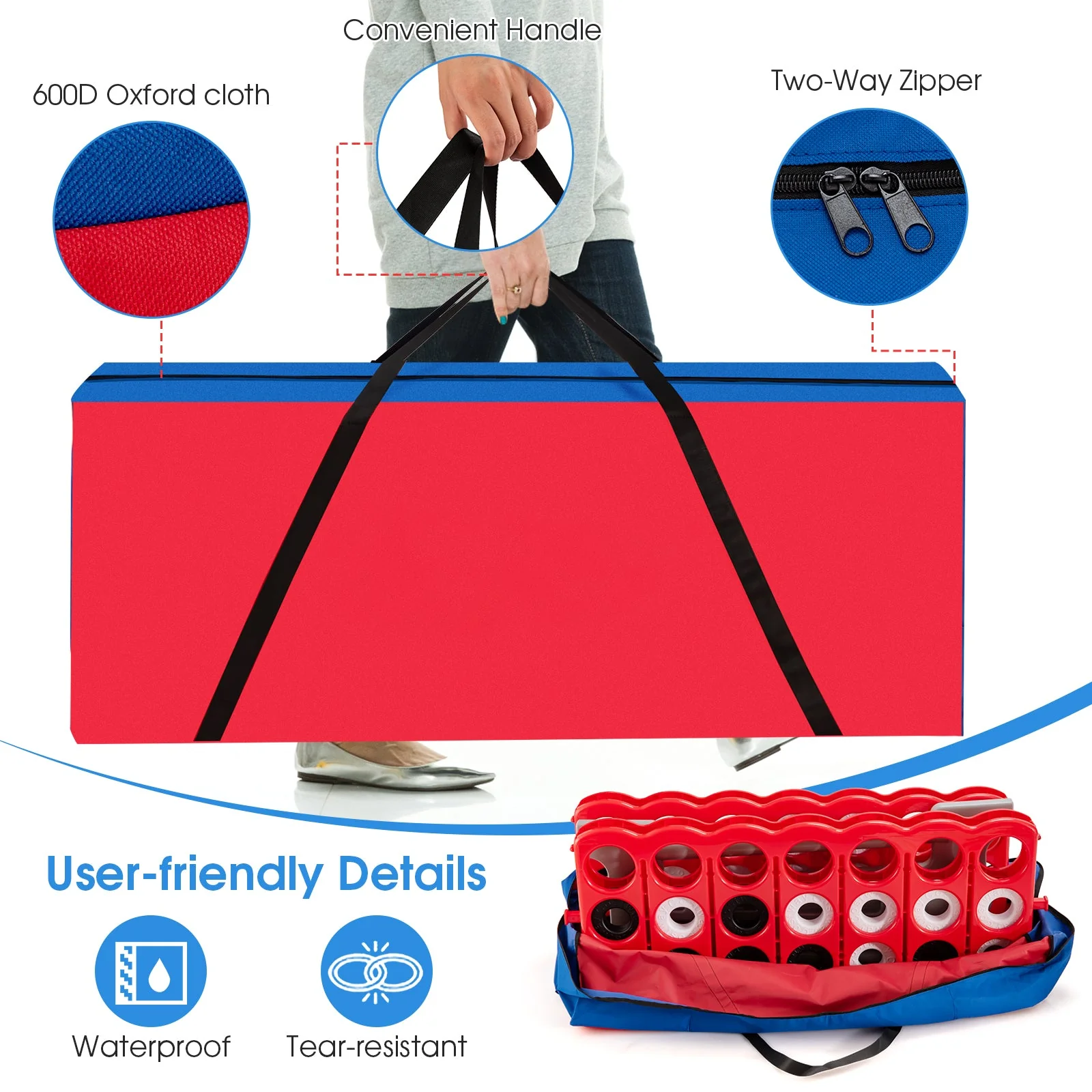 Giant 4 in A Row Storage Carrying Bag for Jumbo 4-to-Score Game Set Only Bag - Image 3