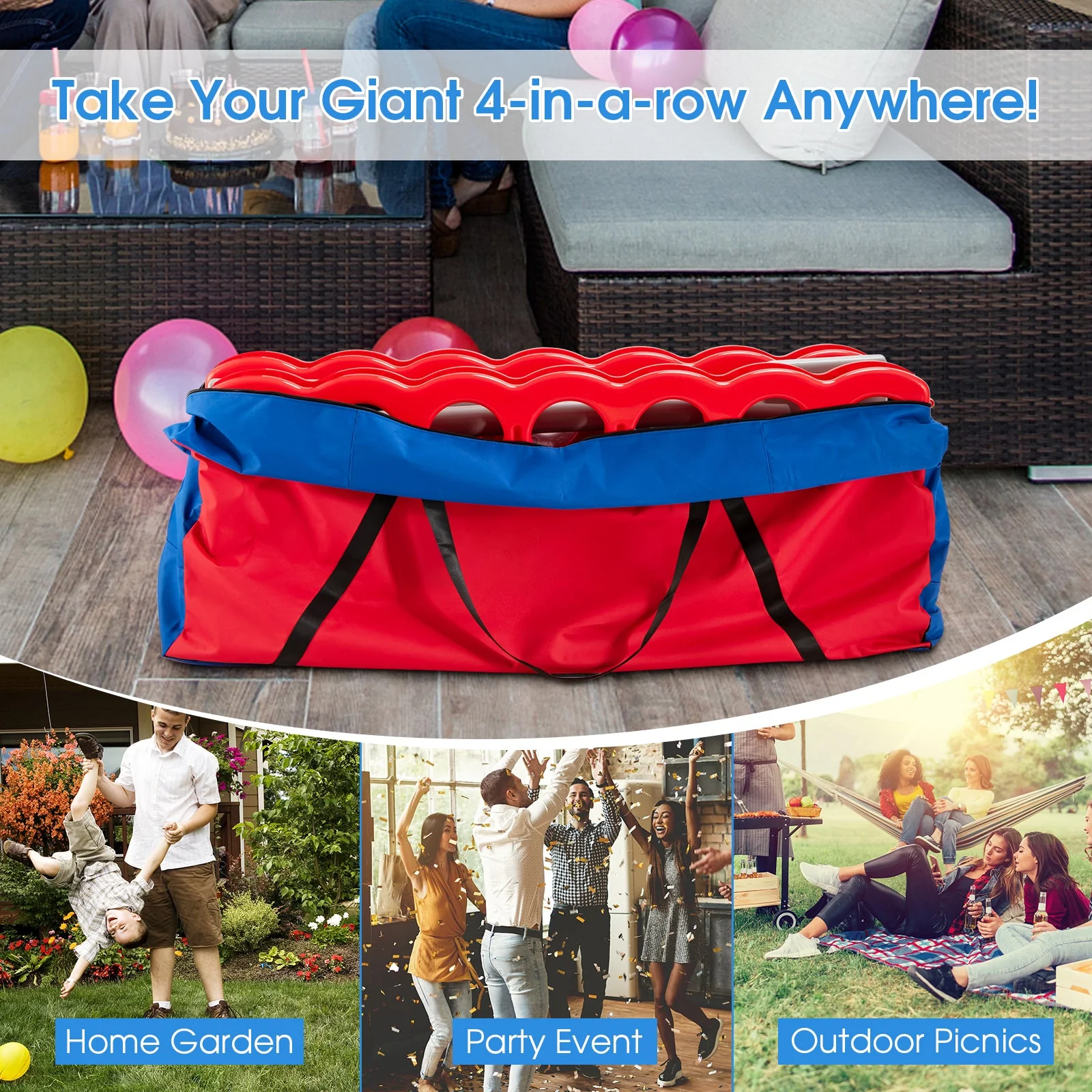 Giant 4 in A Row Storage Carrying Bag for Jumbo 4-to-Score Game Set Only Bag - Image 6