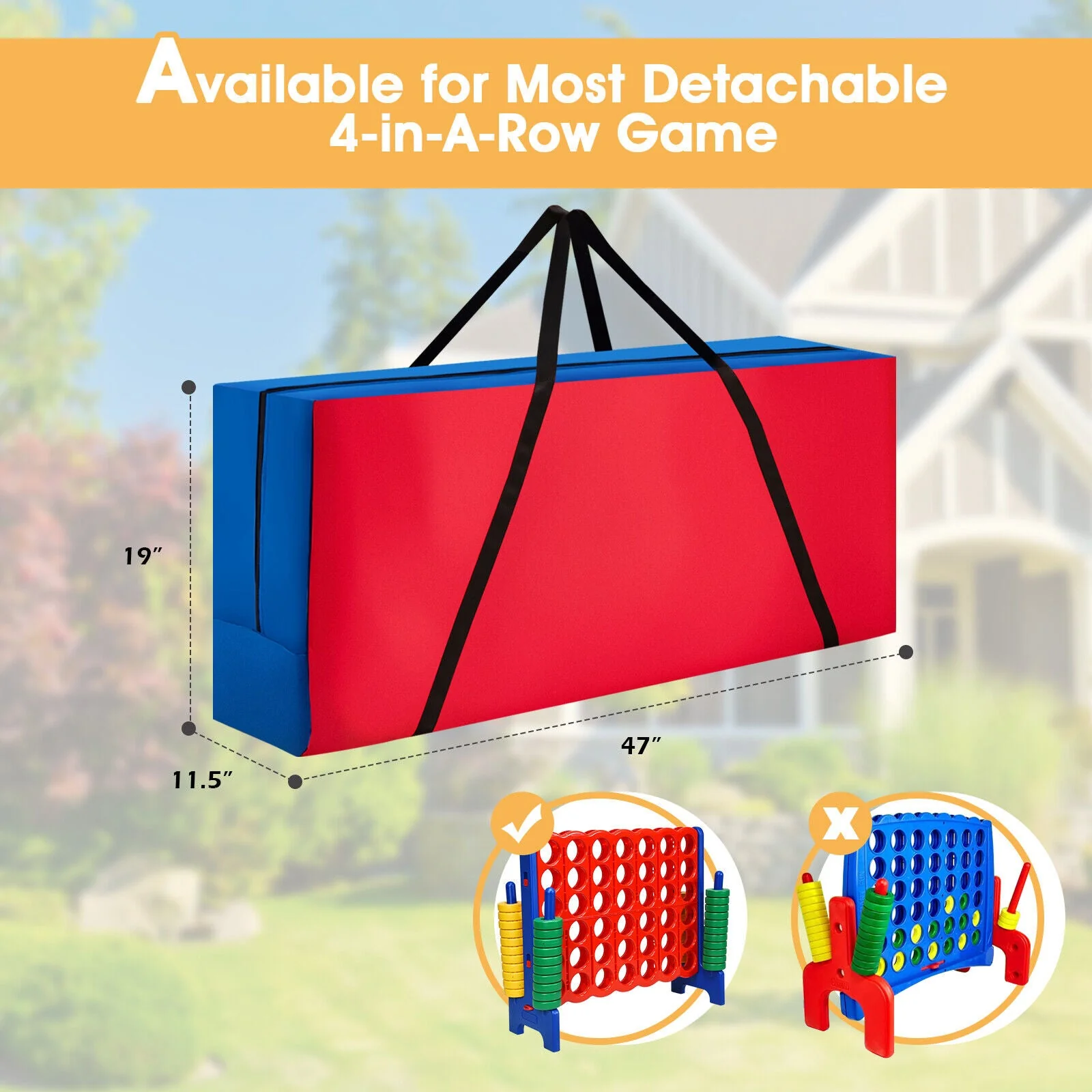 Giant Carry Storage Bag for 4 in a Row Game with Durable Zipper - Image 4