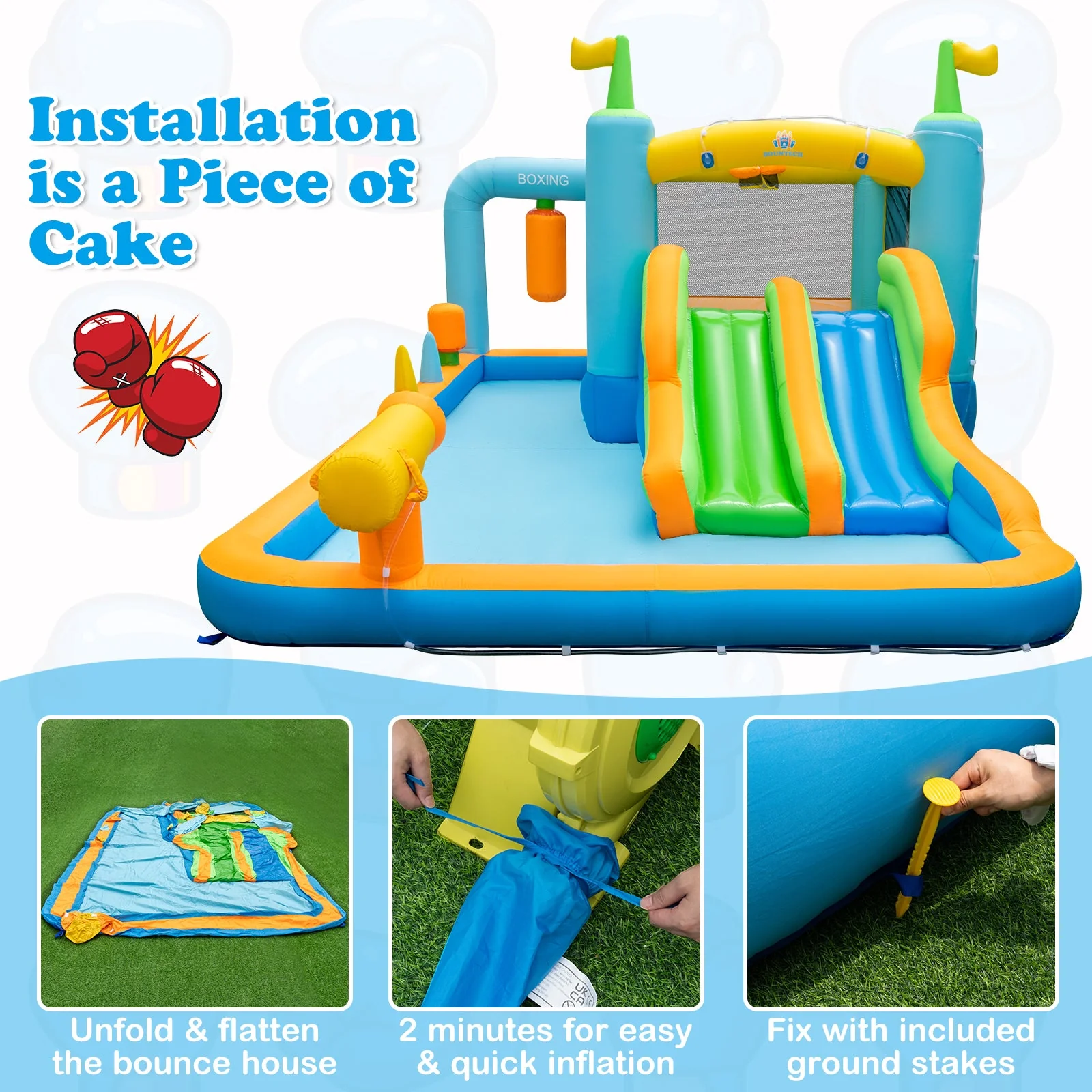 Giant Inflatable Water Slide for Kids Aged 3-10 Years (with 680W Blower) - Image 7
