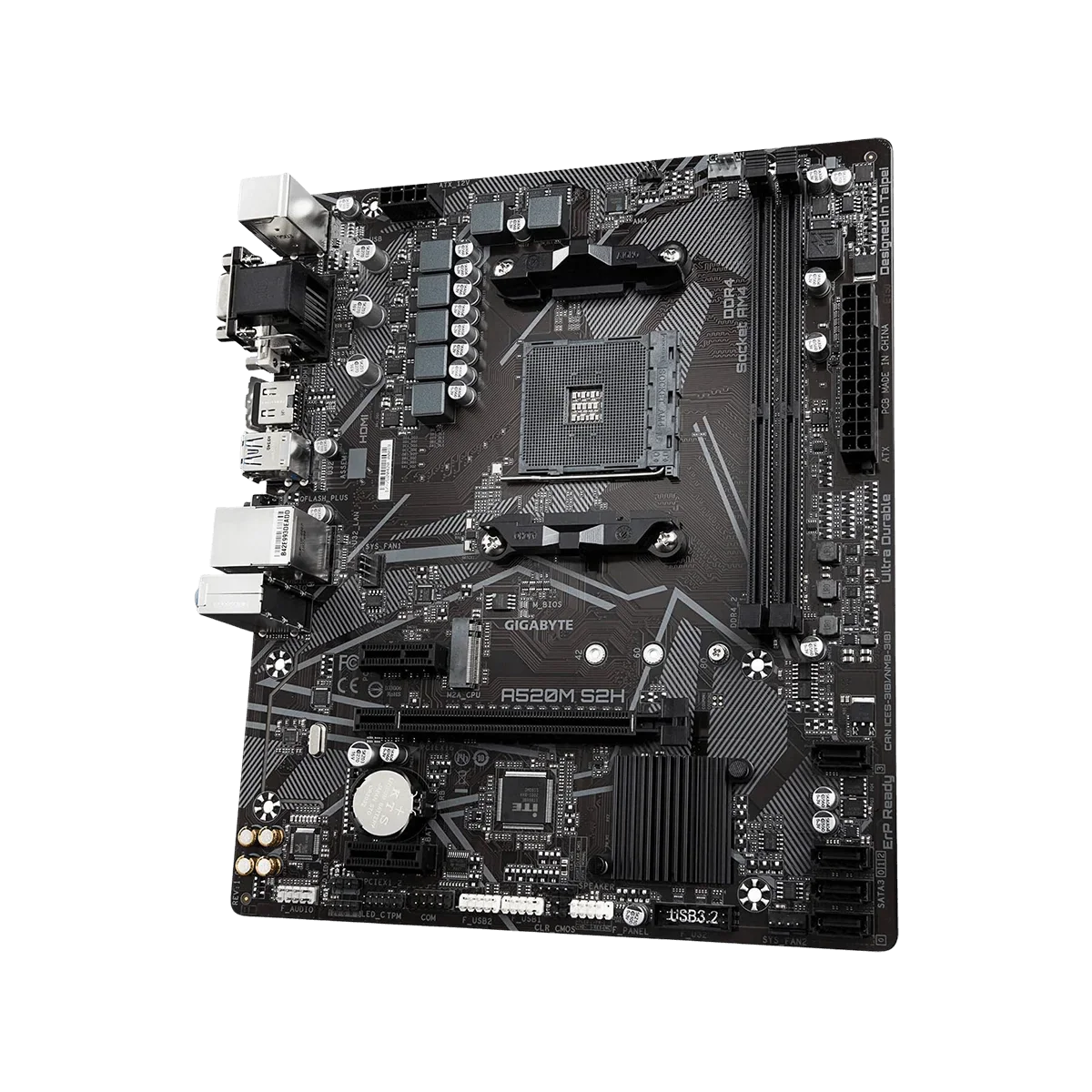 Gigabyte A520M S2H AM4 MicroATX Motherboard - Image 4