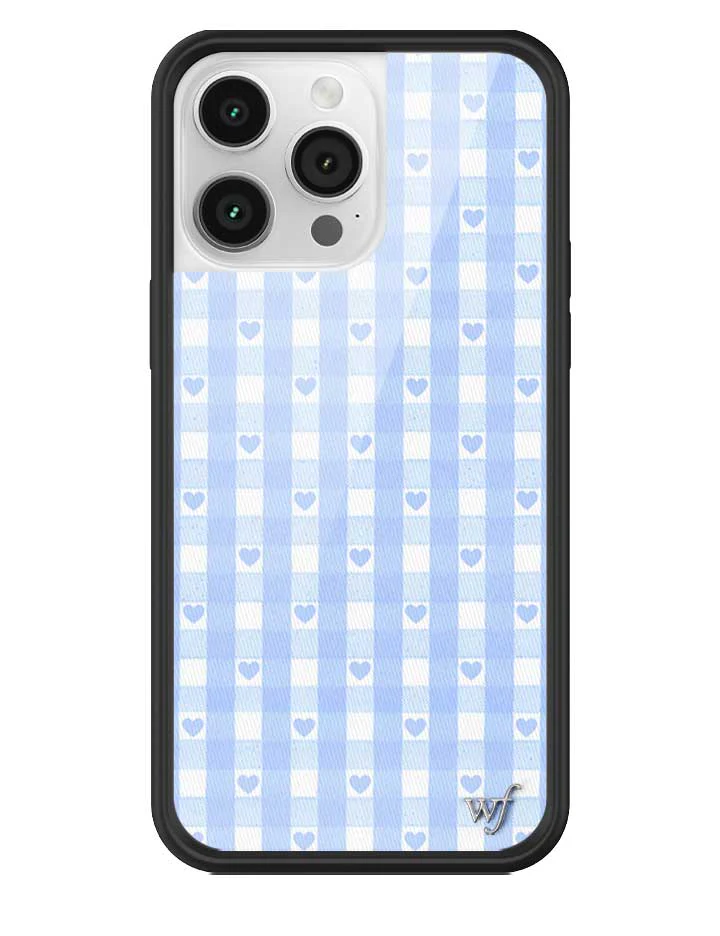 Gingham Hearts | Blue iPhone Case - Image 17