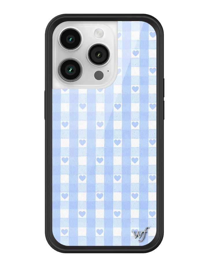 Gingham Hearts | Blue iPhone Case - Image 21