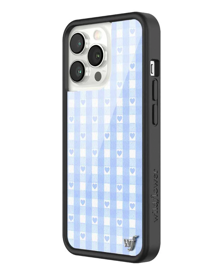 Gingham Hearts | Blue iPhone Case - Image 28