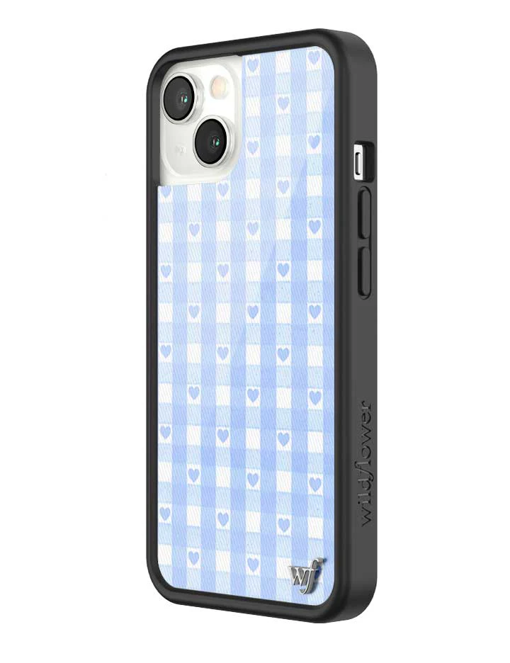 Gingham Hearts | Blue iPhone Case - Image 30