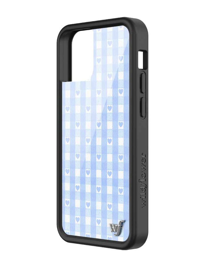 Gingham Hearts | Blue iPhone Case - Image 32