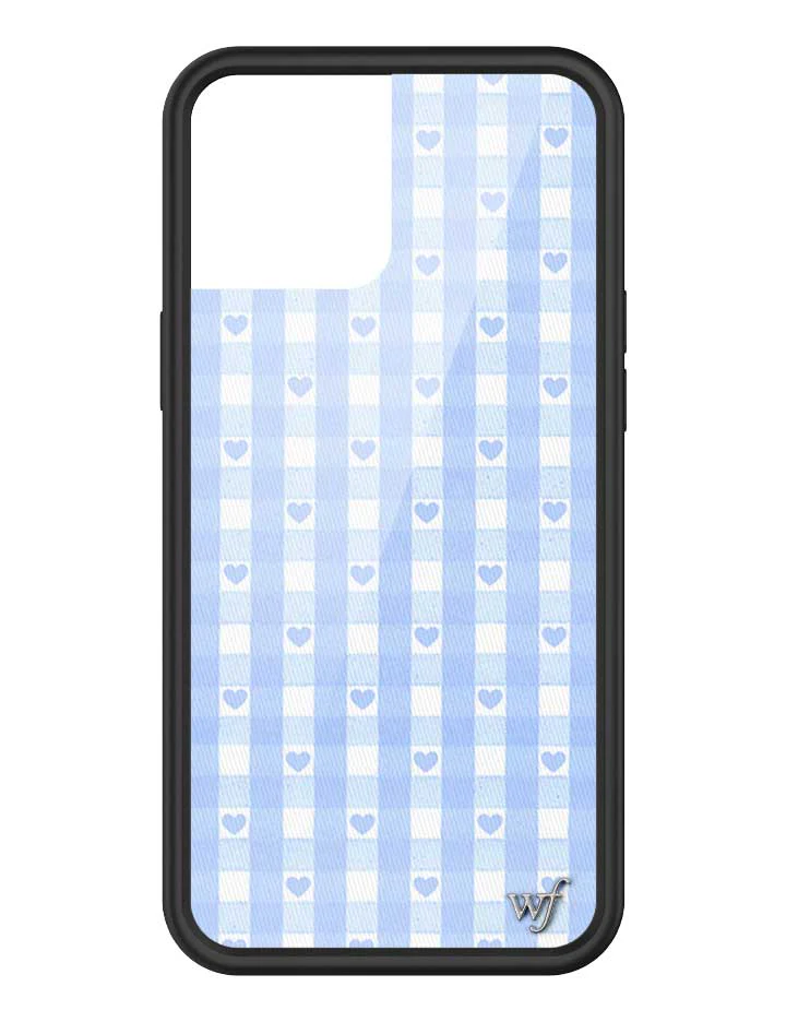 Gingham Hearts | Blue iPhone Case - Image 33