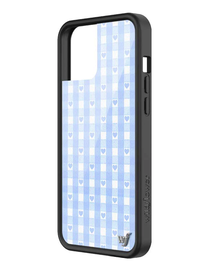 Gingham Hearts | Blue iPhone Case - Image 34