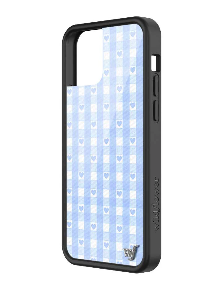 Gingham Hearts | Blue iPhone Case - Image 36