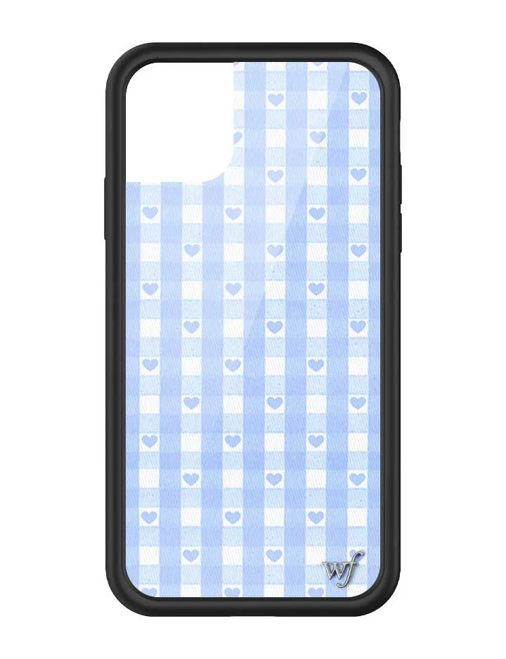Gingham Hearts | Blue iPhone Case - Image 37