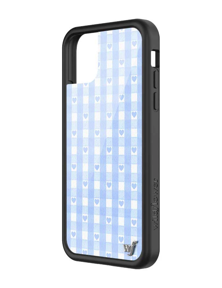 Gingham Hearts | Blue iPhone Case - Image 38