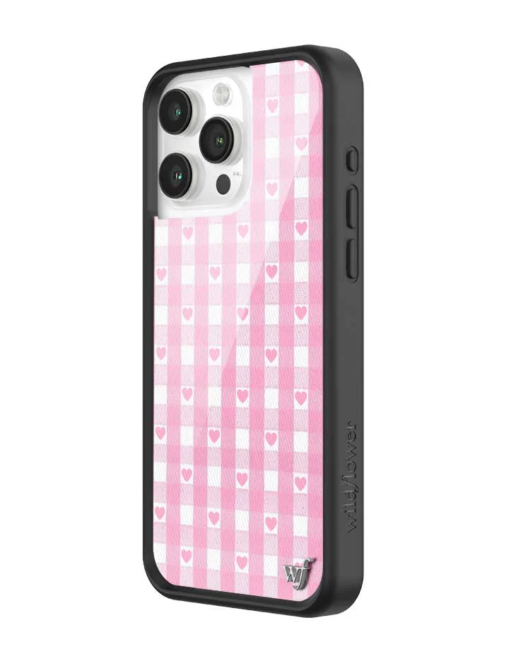 Gingham Hearts | Pink iPhone Case - Image 10