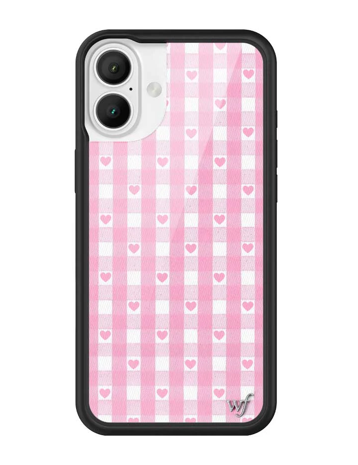 Gingham Hearts | Pink iPhone Case - Image 5