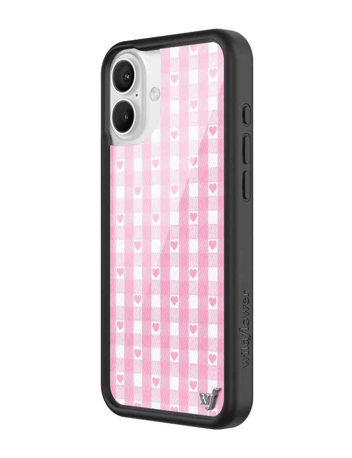 Gingham Hearts | Pink iPhone Case - Image 6