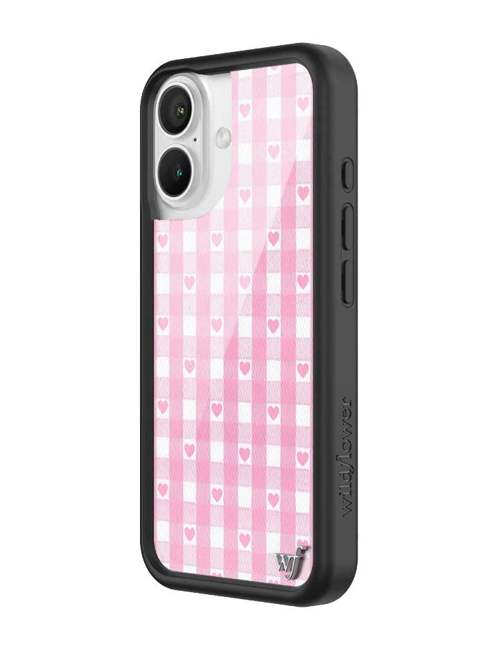 Gingham Hearts | Pink iPhone Case - Image 8