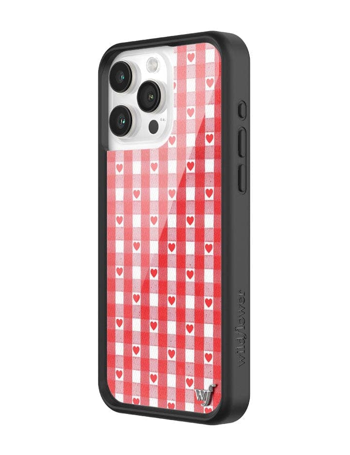 Gingham Hearts | Red iPhone Case - Image 2