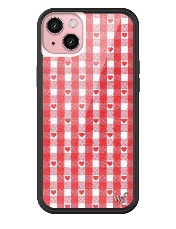 Gingham Hearts | Red iPhone Case - Image 3
