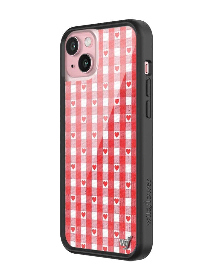 Gingham Hearts | Red iPhone Case - Image 4