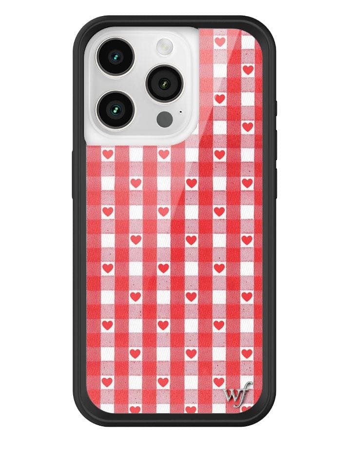 Gingham Hearts | Red iPhone Case - Image 5