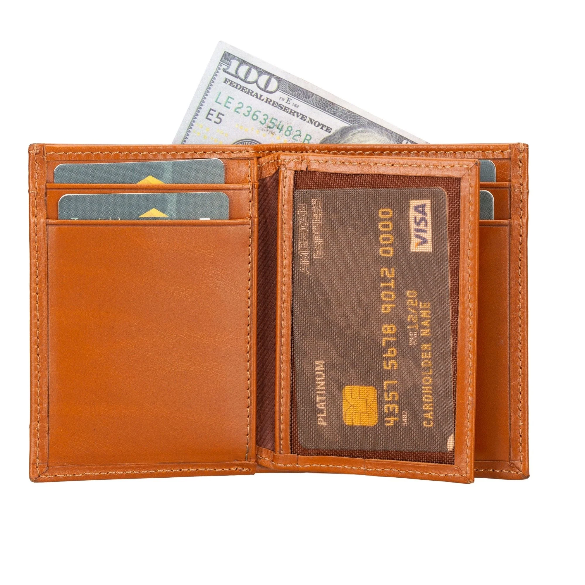 Glendo Apple AirTag Slot Leather Wallet, Handcrafted, Unisex - Image 14
