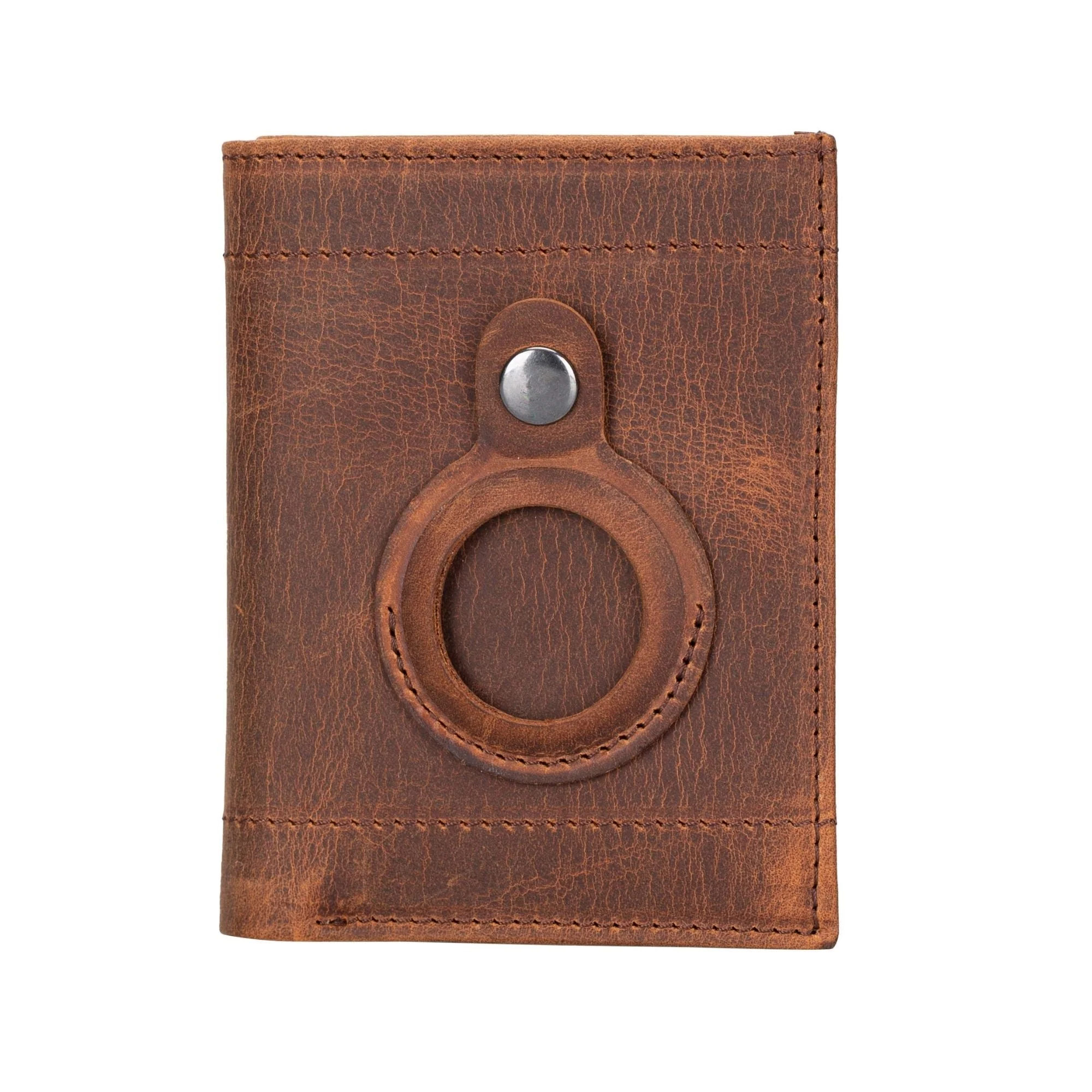 Glendo Apple AirTag Slot Leather Wallet, Handcrafted, Unisex - Image 21