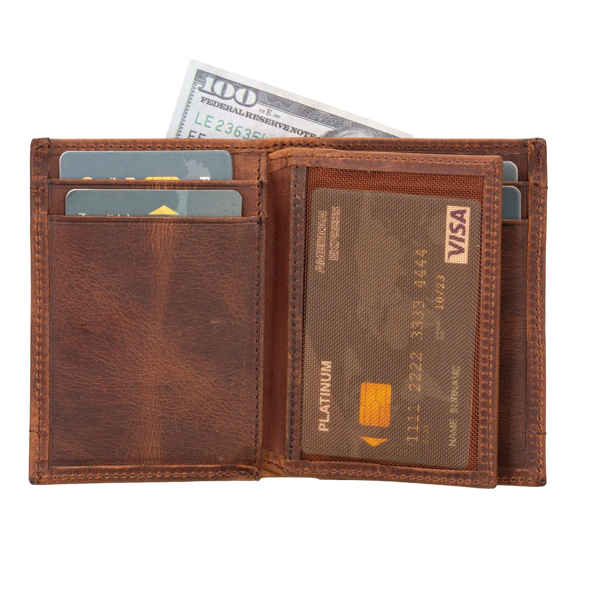 Glendo Apple AirTag Slot Leather Wallet, Handcrafted, Unisex - Image 22