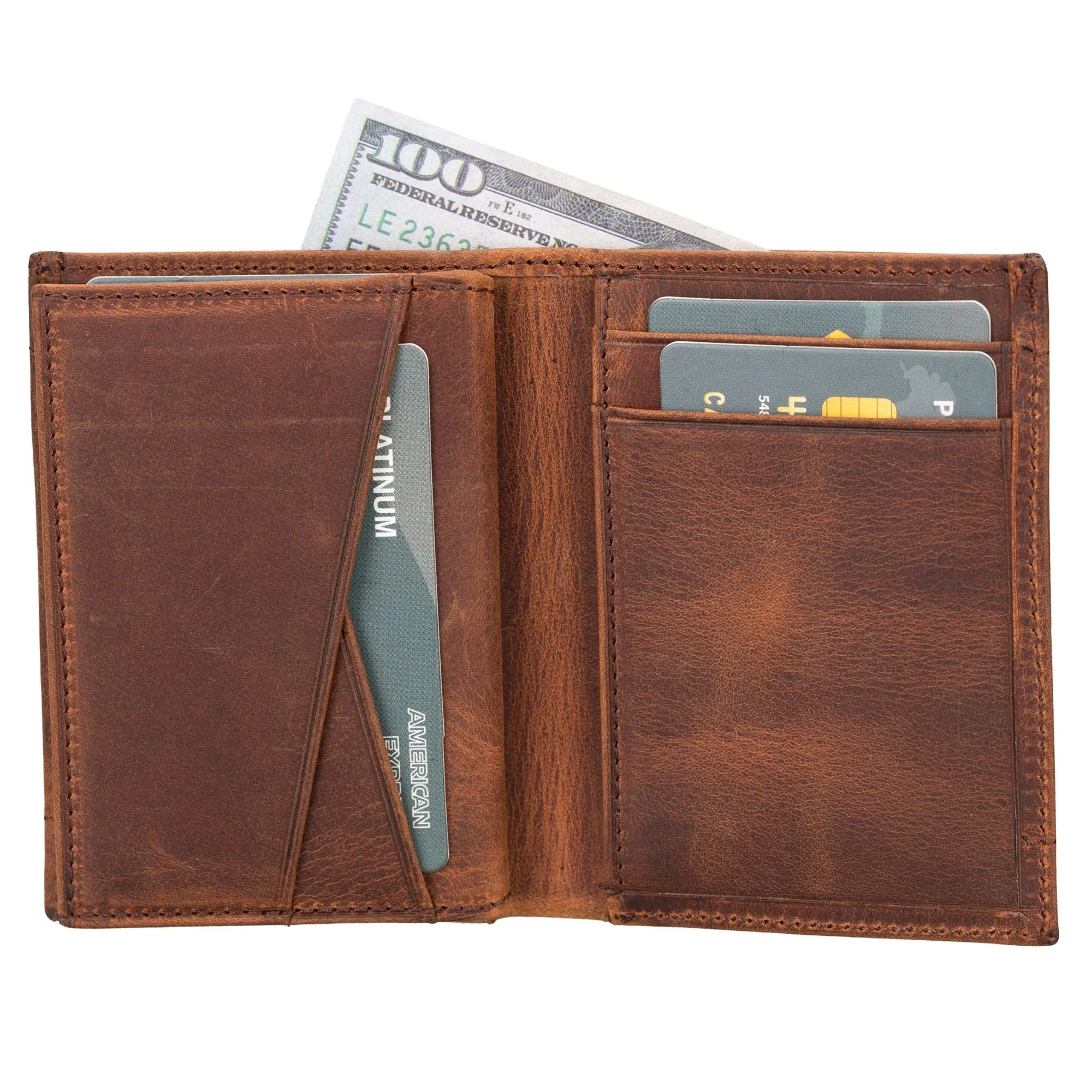 Glendo Apple AirTag Slot Leather Wallet, Handcrafted, Unisex - Image 23