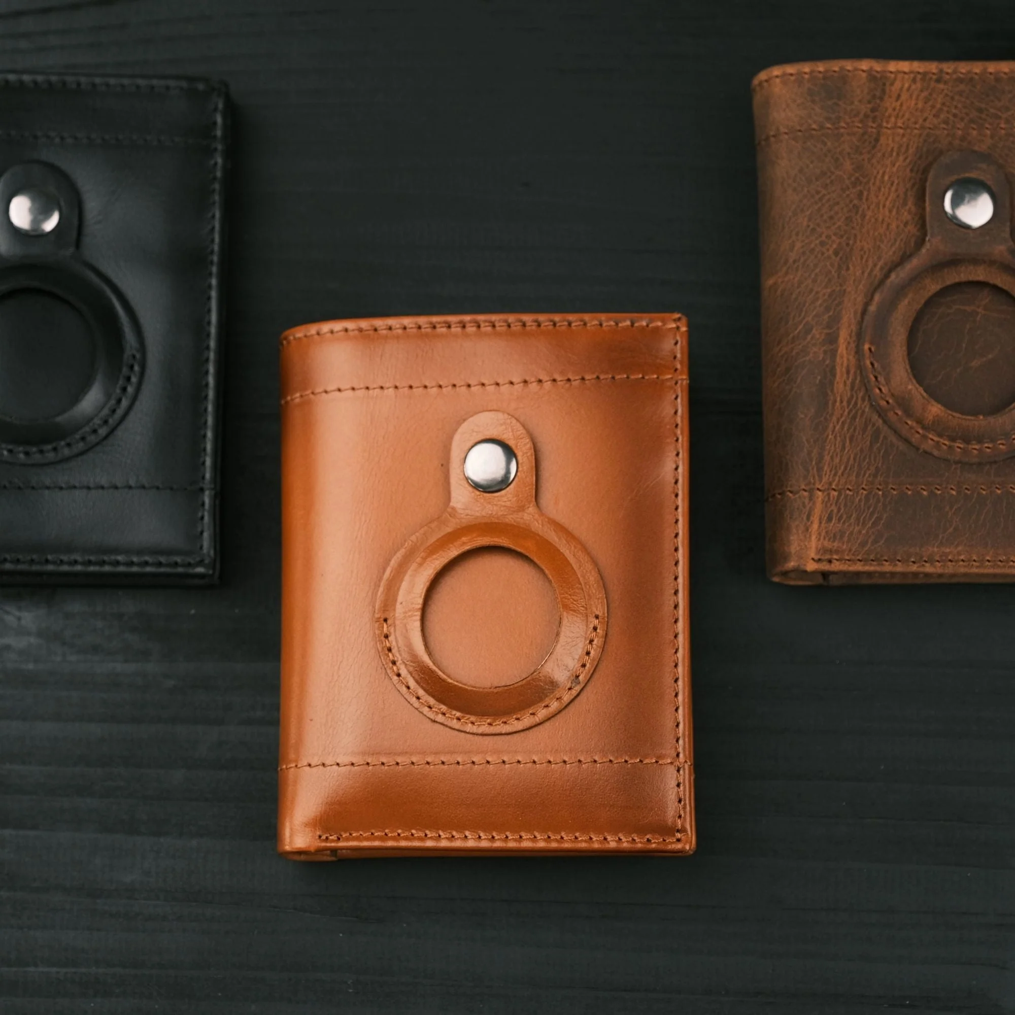 Glendo Apple AirTag Slot Leather Wallet, Handcrafted, Unisex - Image 6