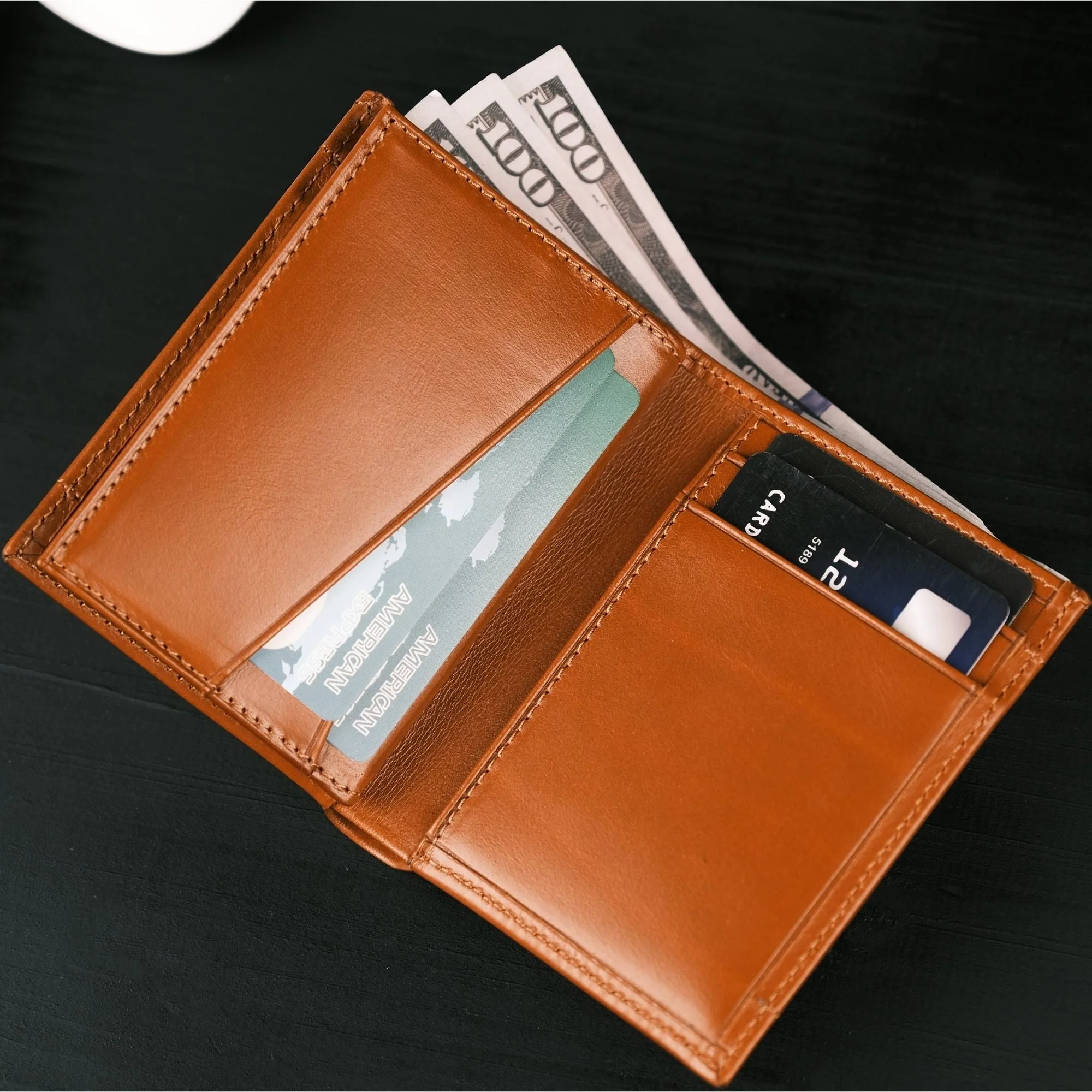 Glendo Apple AirTag Slot Leather Wallet, Handcrafted, Unisex - Image 8