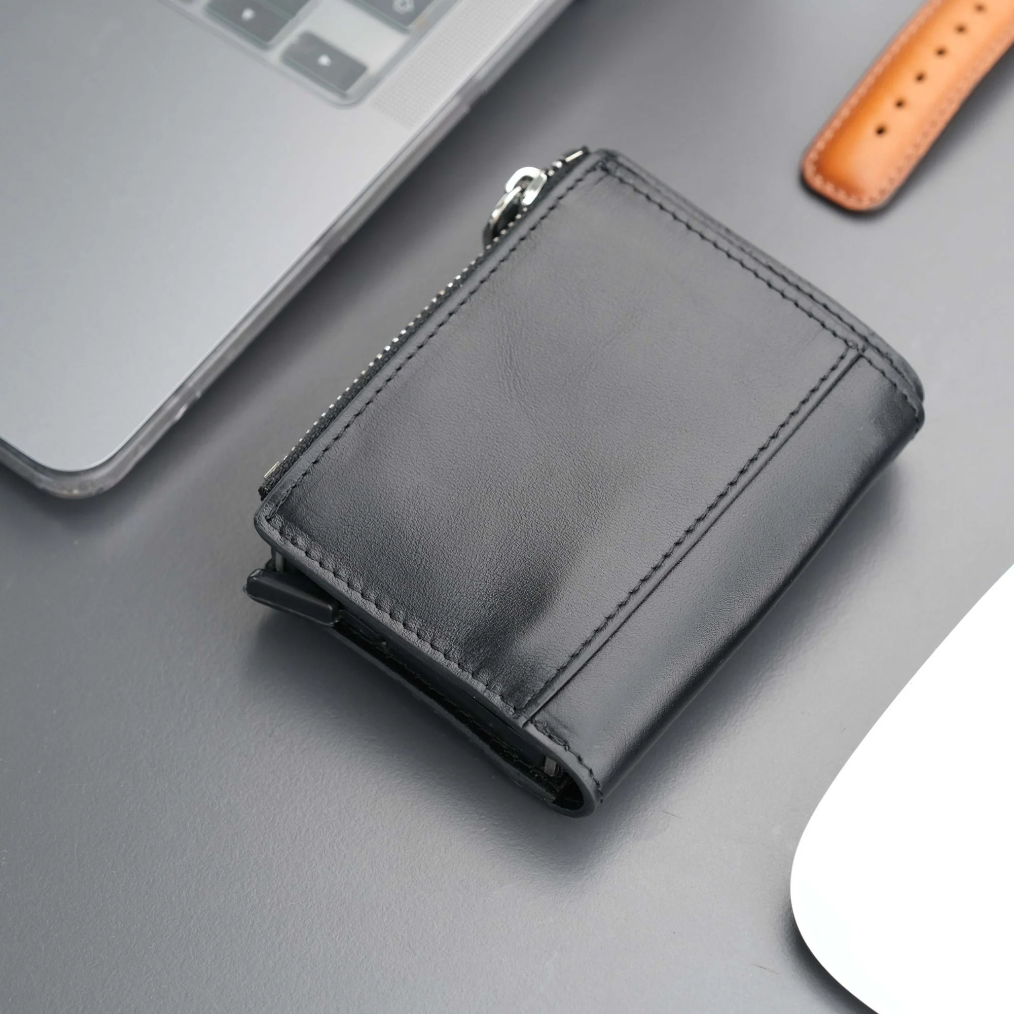 Glenrock Black Leather Pop-up Cardholder Wallet - Image 6