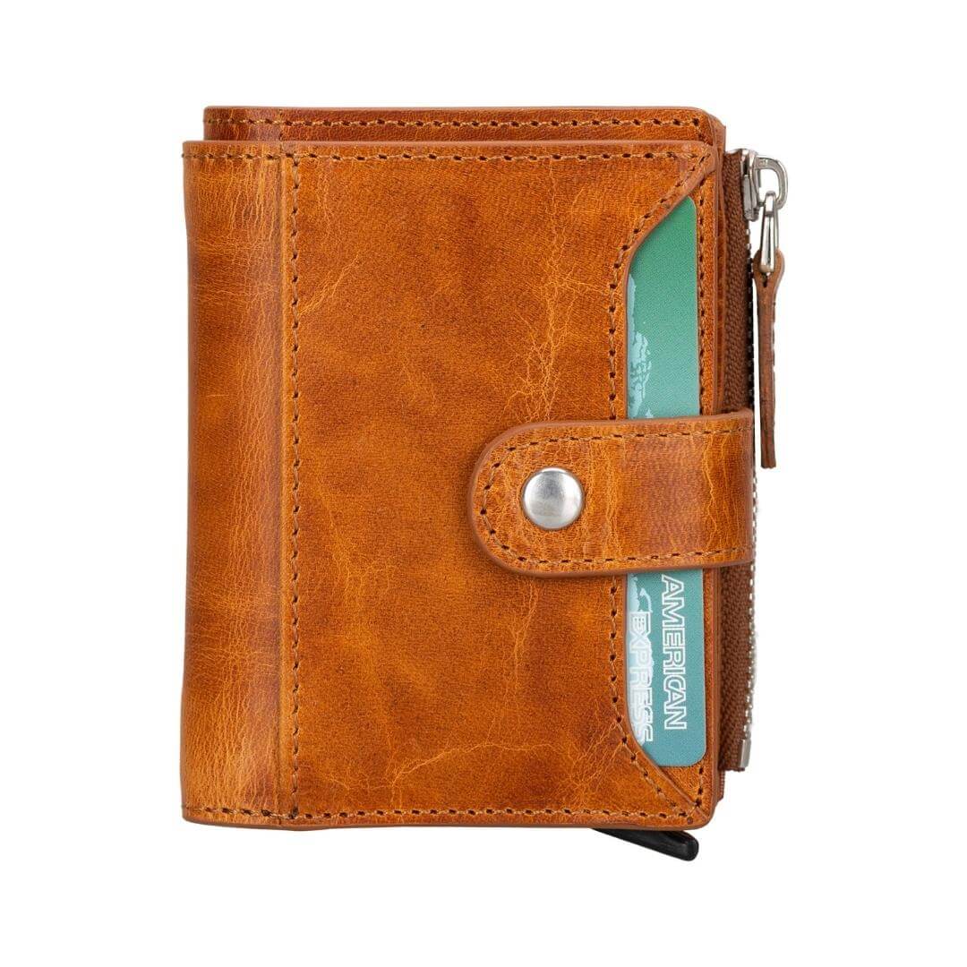 Glenrock Genuine Cowhide Leather Pop Up Card Holder Wallet - Image 15