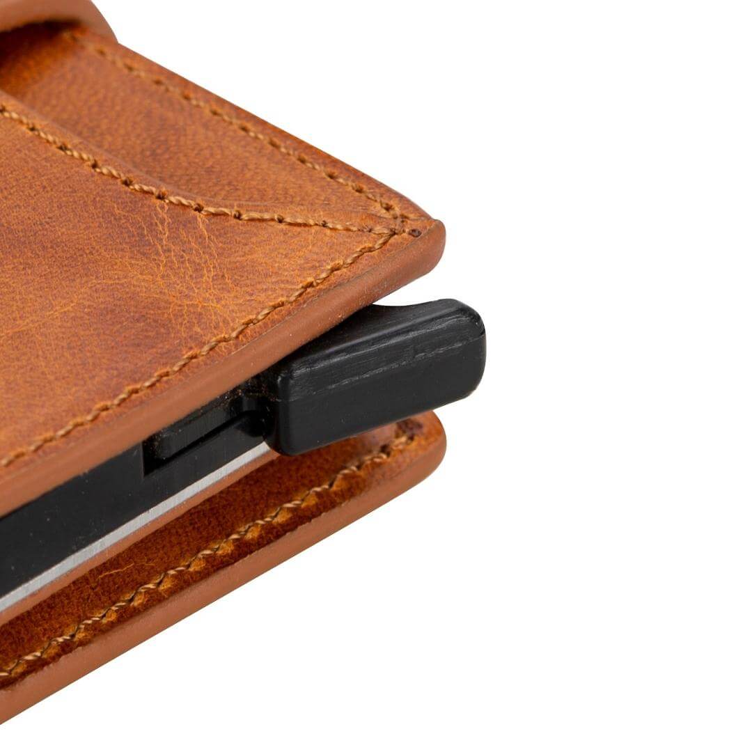 Glenrock Genuine Cowhide Leather Pop Up Card Holder Wallet - Image 18