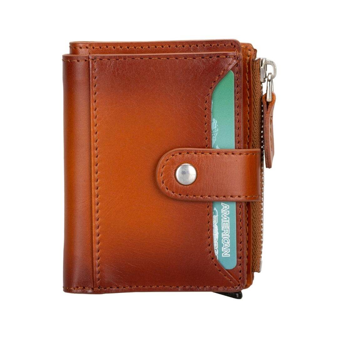 Glenrock Genuine Cowhide Leather Pop Up Card Holder Wallet - Image 3