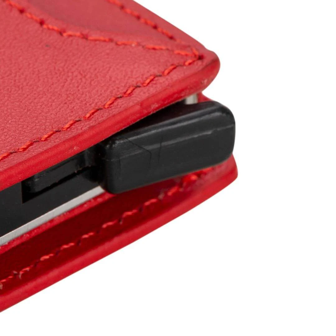 Glenrock Genuine Cowhide Leather Pop Up Card Holder Wallet - Image 30