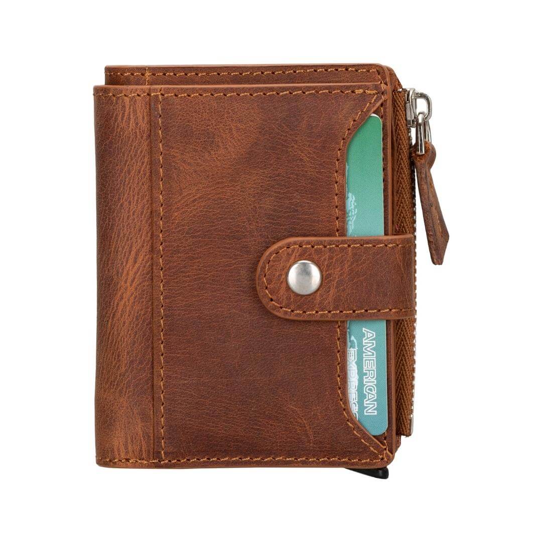 Glenrock Genuine Cowhide Leather Pop Up Card Holder Wallet - Image 33