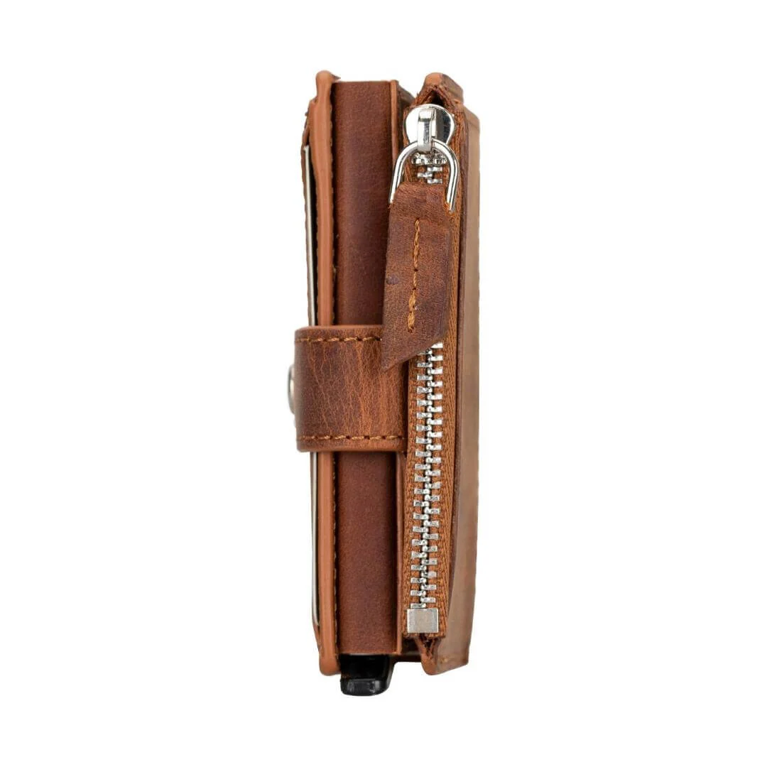 Glenrock Genuine Cowhide Leather Pop Up Card Holder Wallet - Image 35