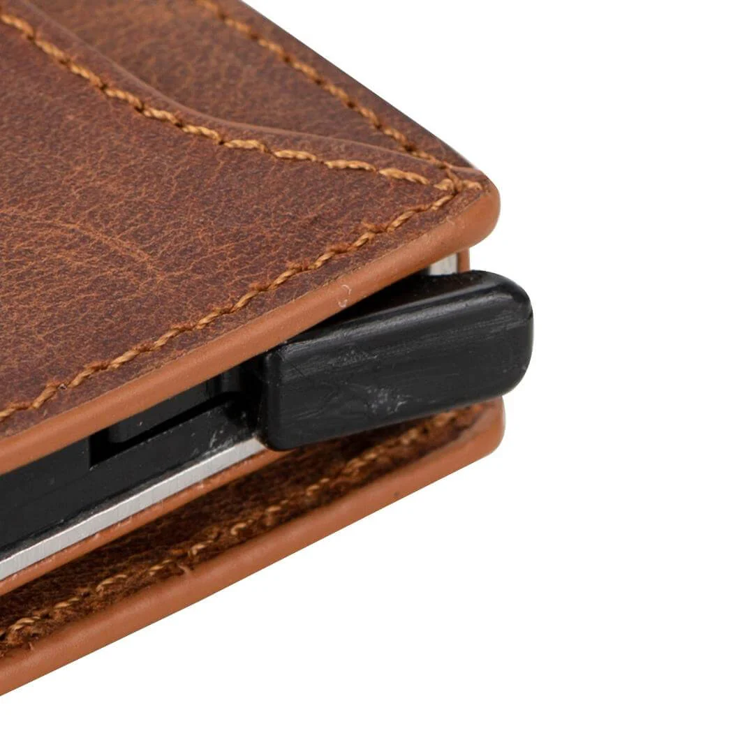 Glenrock Genuine Cowhide Leather Pop Up Card Holder Wallet - Image 36