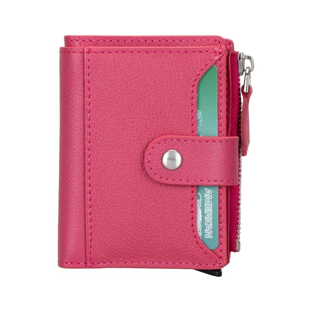 Glenrock Genuine Cowhide Leather Pop Up Card Holder Wallet - Image 44