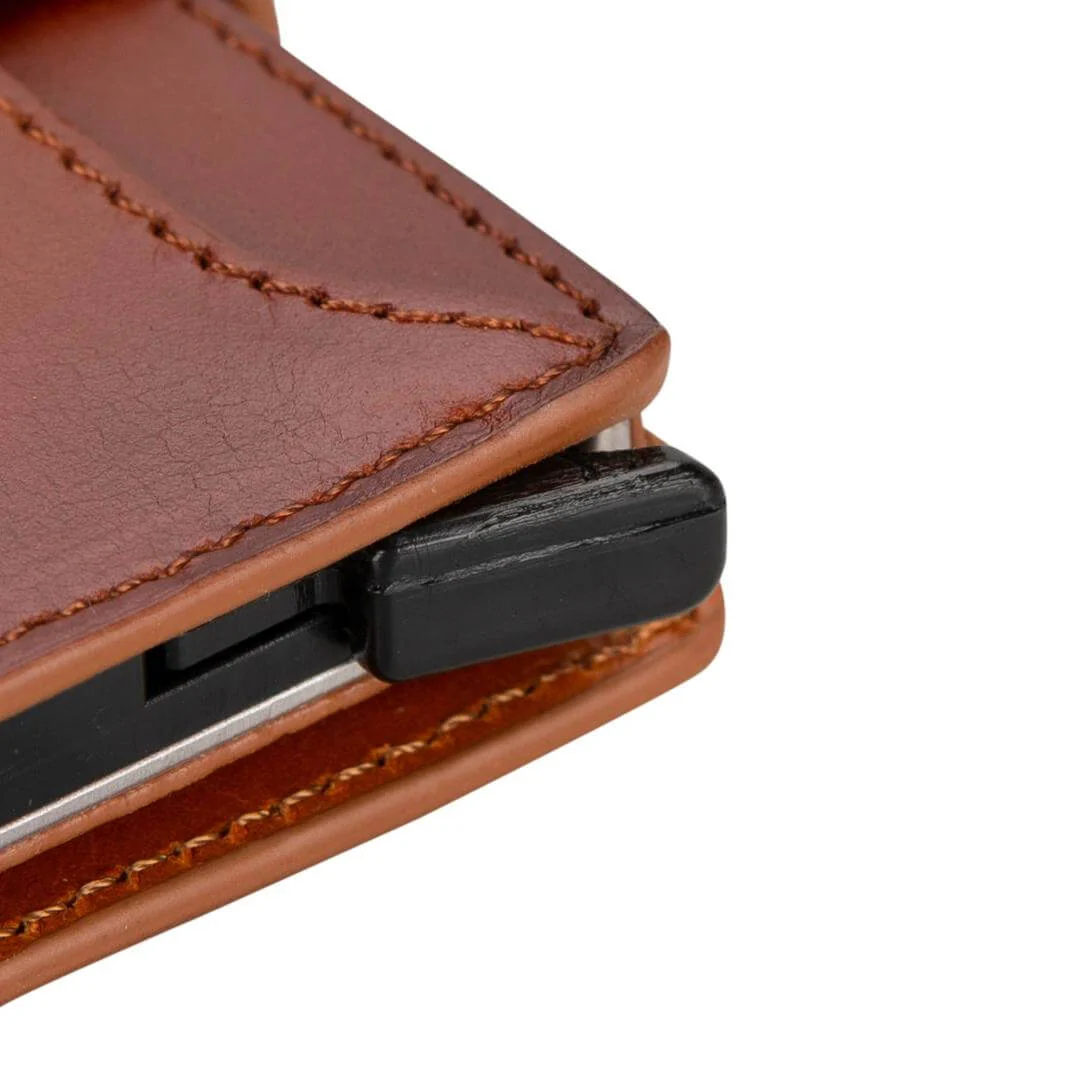 Glenrock Genuine Cowhide Leather Pop Up Card Holder Wallet - Image 6