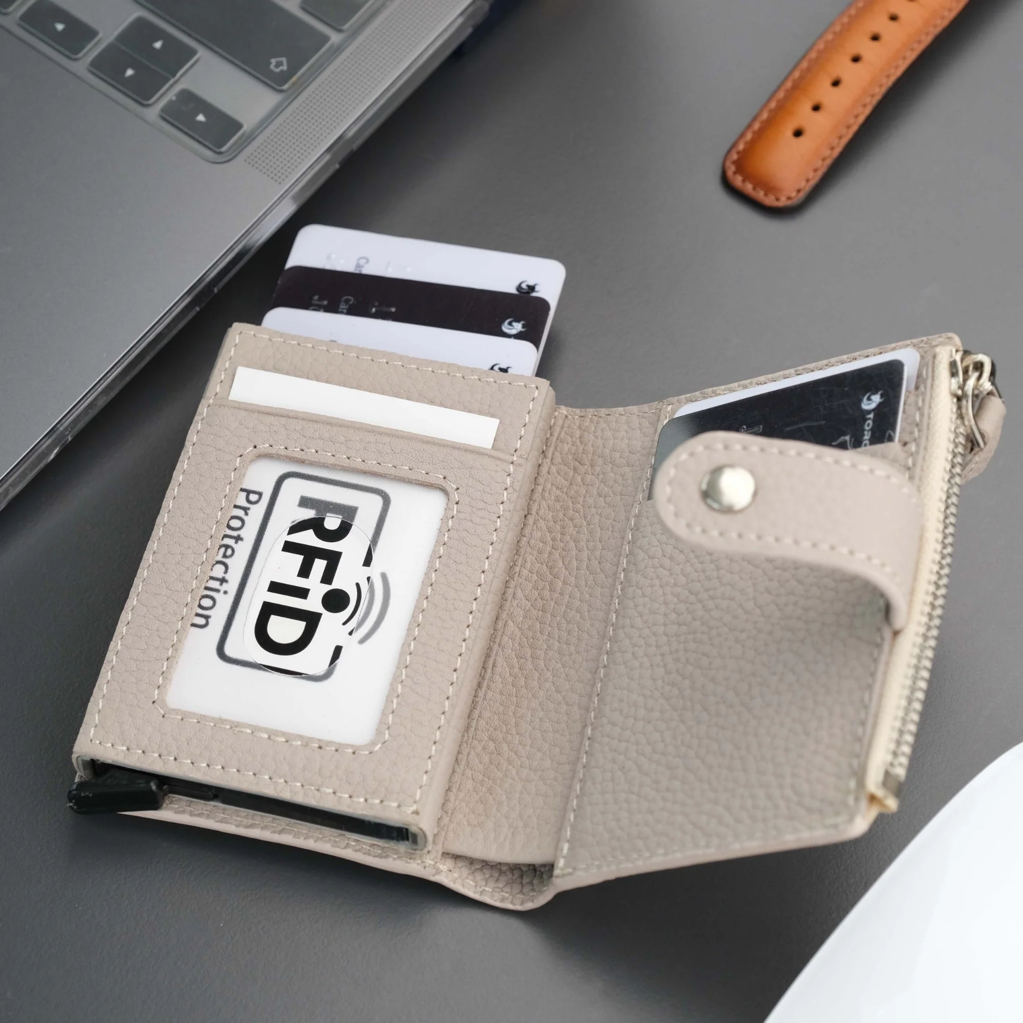 Glenrock Mink Leather Pop-up Cardholder Wallet - Image 9