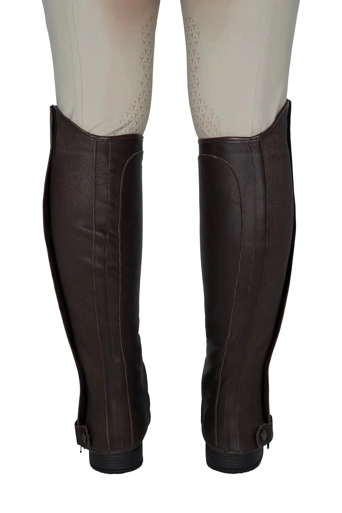 Grand Prix Italian Leather Half Chaps, Brown - Image 3