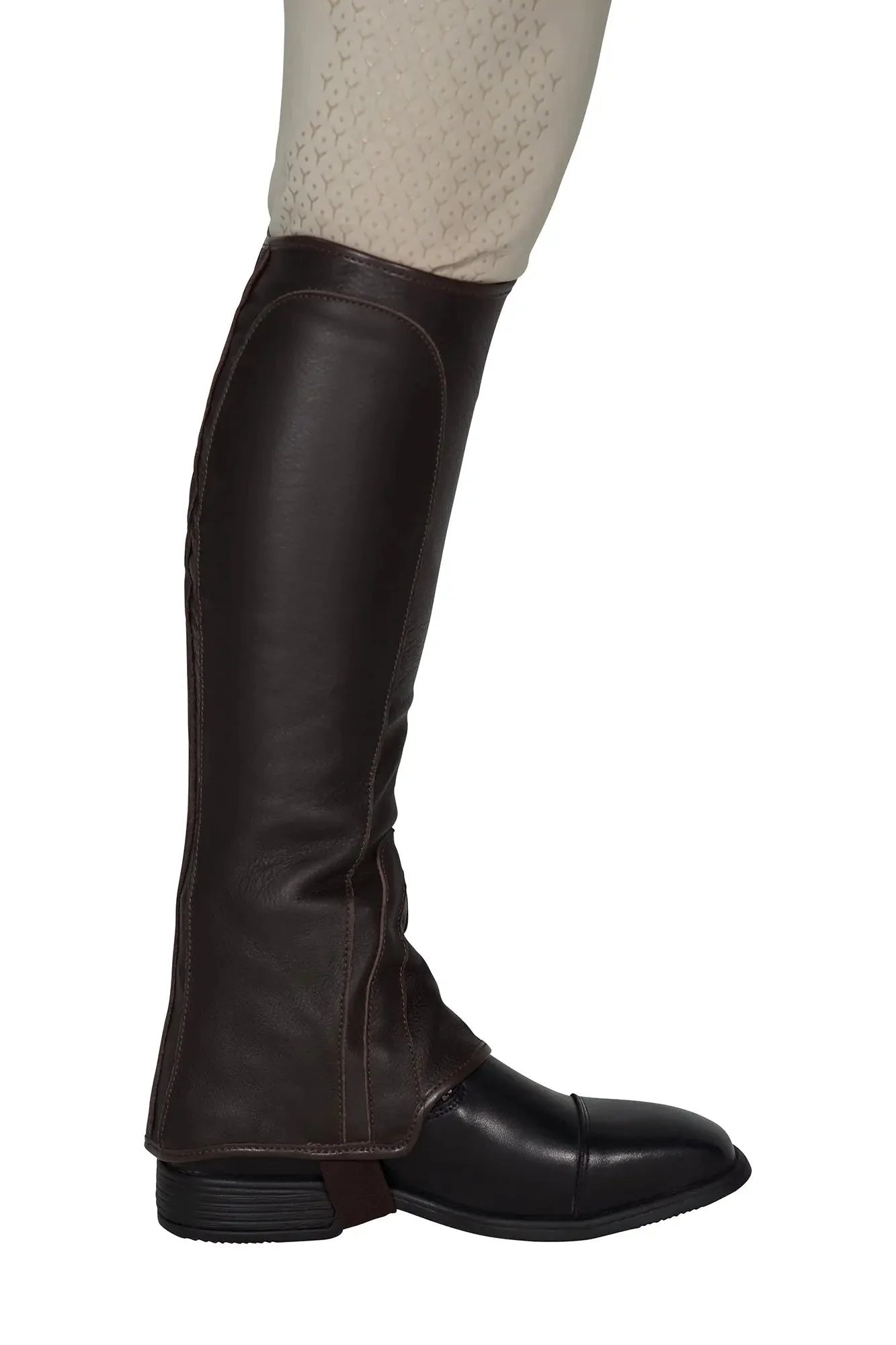 Grand Prix Italian Leather Half Chaps, Brown - Image 5