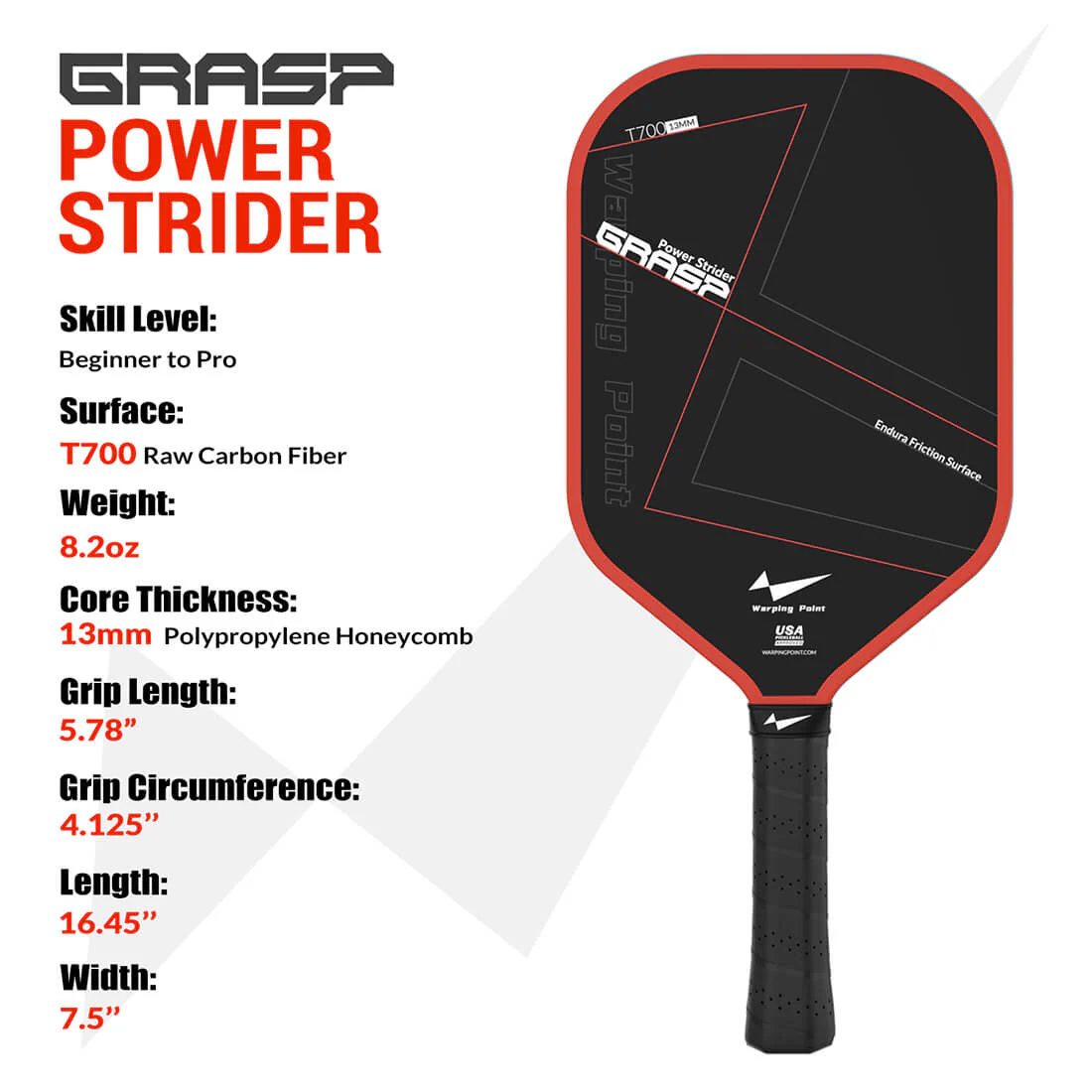 Grasp Pickleball Paddle - 13mm - Image 5