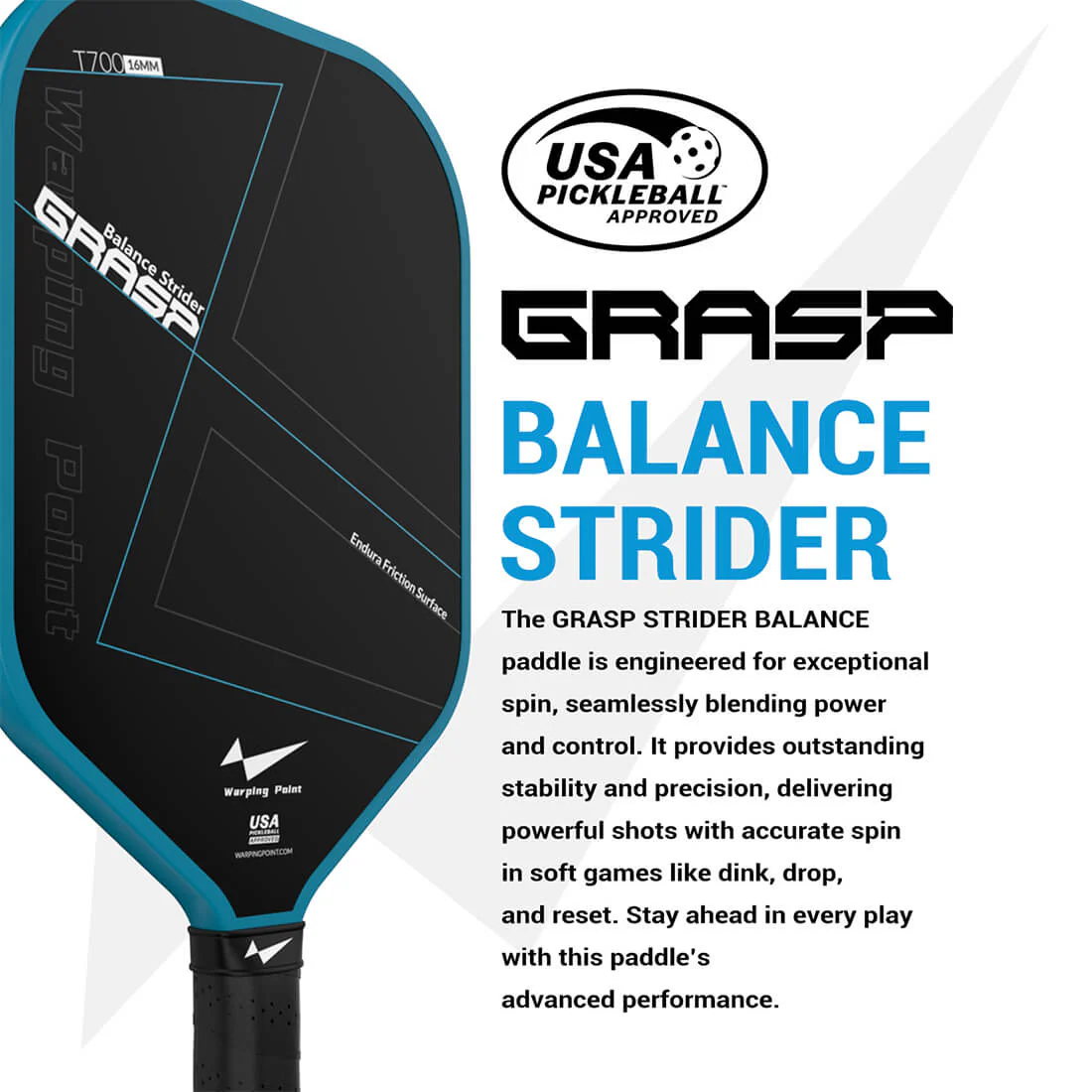 Grasp Pickleball Paddle - 16mm - Image 2