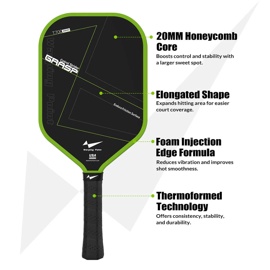 Grasp Pickleball Paddle - 20mm - Image 3